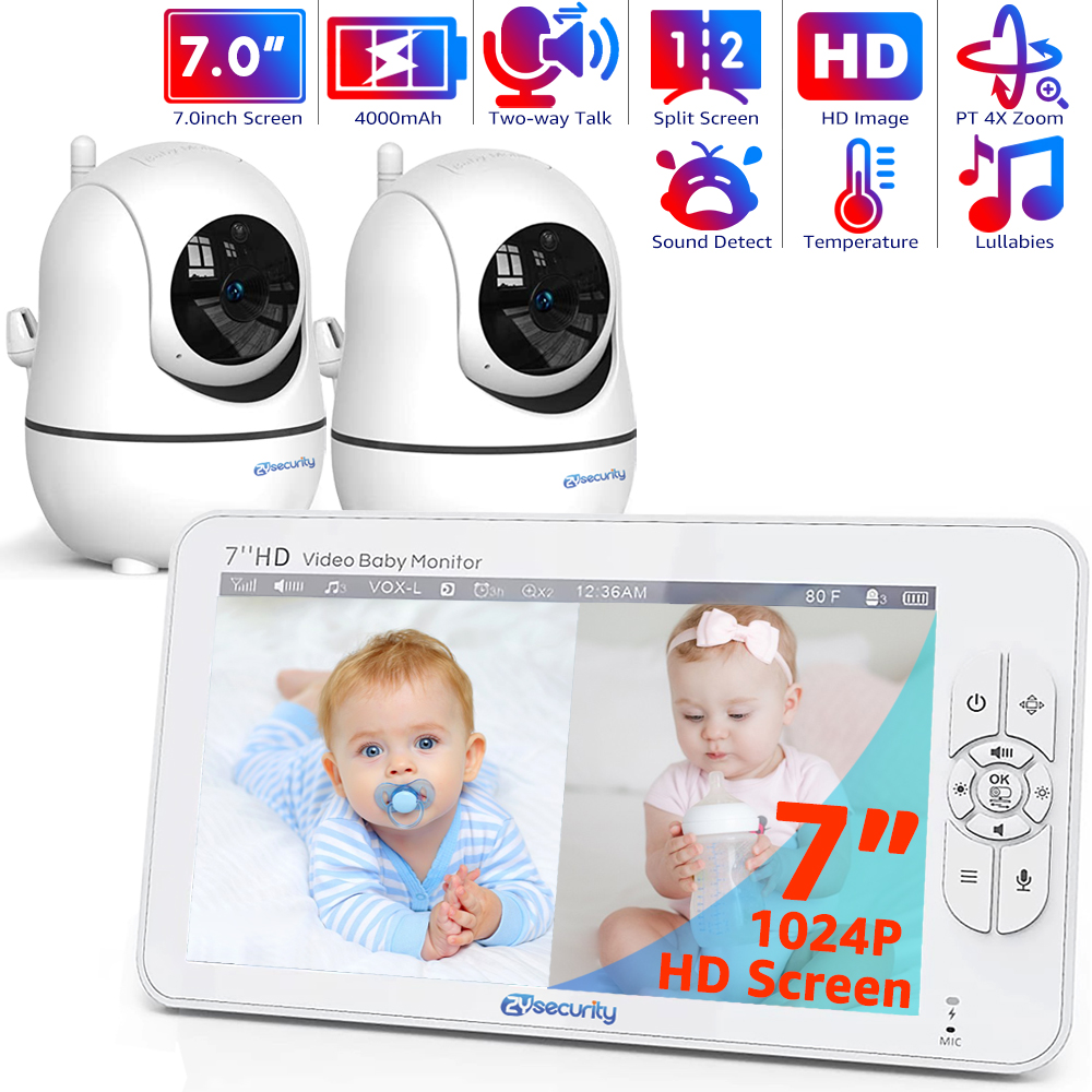Home Cinema Wireless - 7,0-calowa niania wideo HD z dzielonym