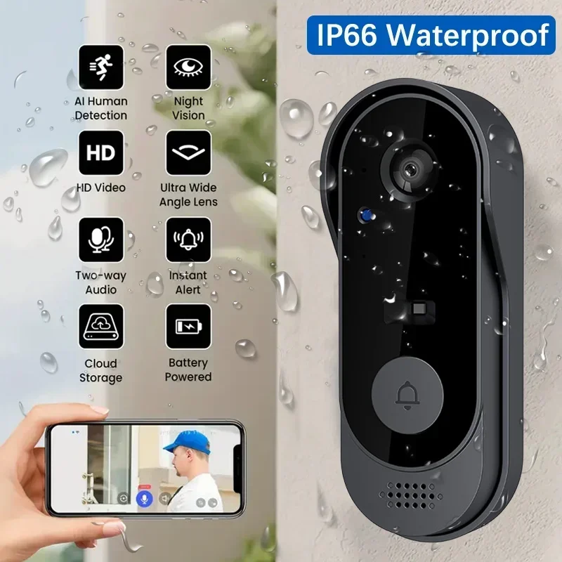 Home Cinema Wireless - Wideo HD Bezprzewodowy Wodoodporny Dzwonek do
