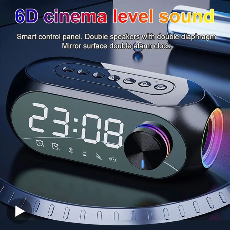 Home Cinema Chairs - Budzik Radio FM Głośnik Bluetooth Przenośny