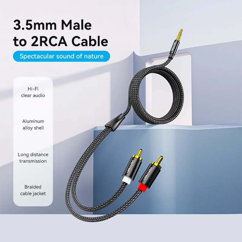 Vention Kabel RCA 3,5 mm do 2R – Home Cinema Tv recenzja i cena