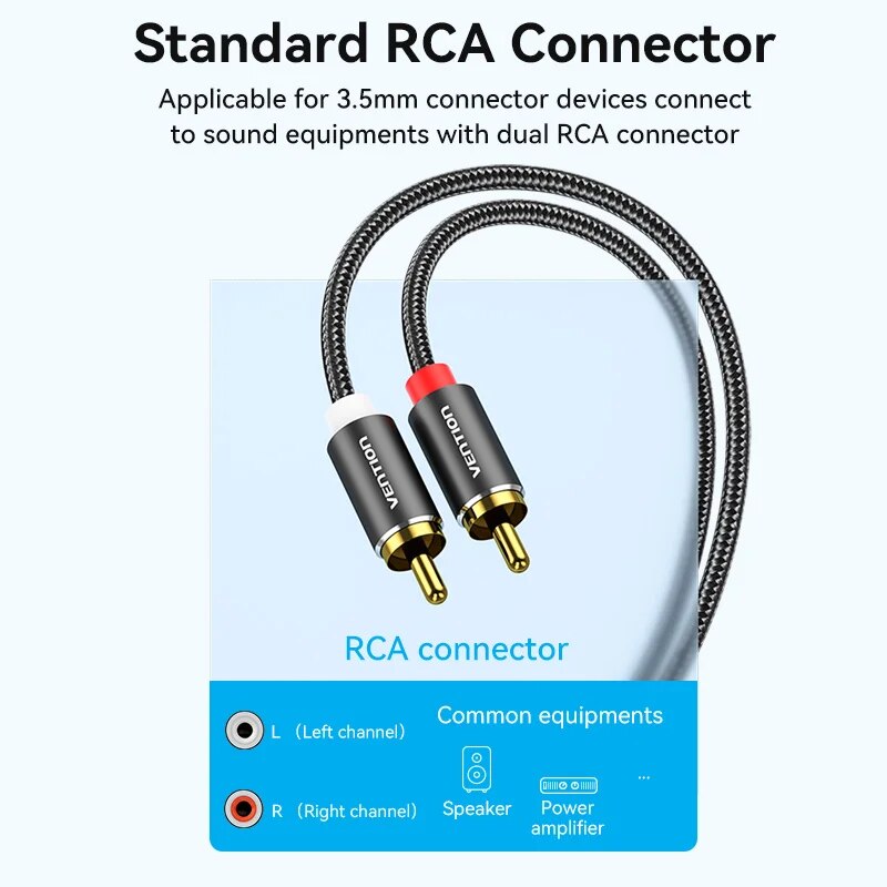 Vention Kabel RCA 3,5 mm do 2R – Home Cinema Tv recenzja i cena