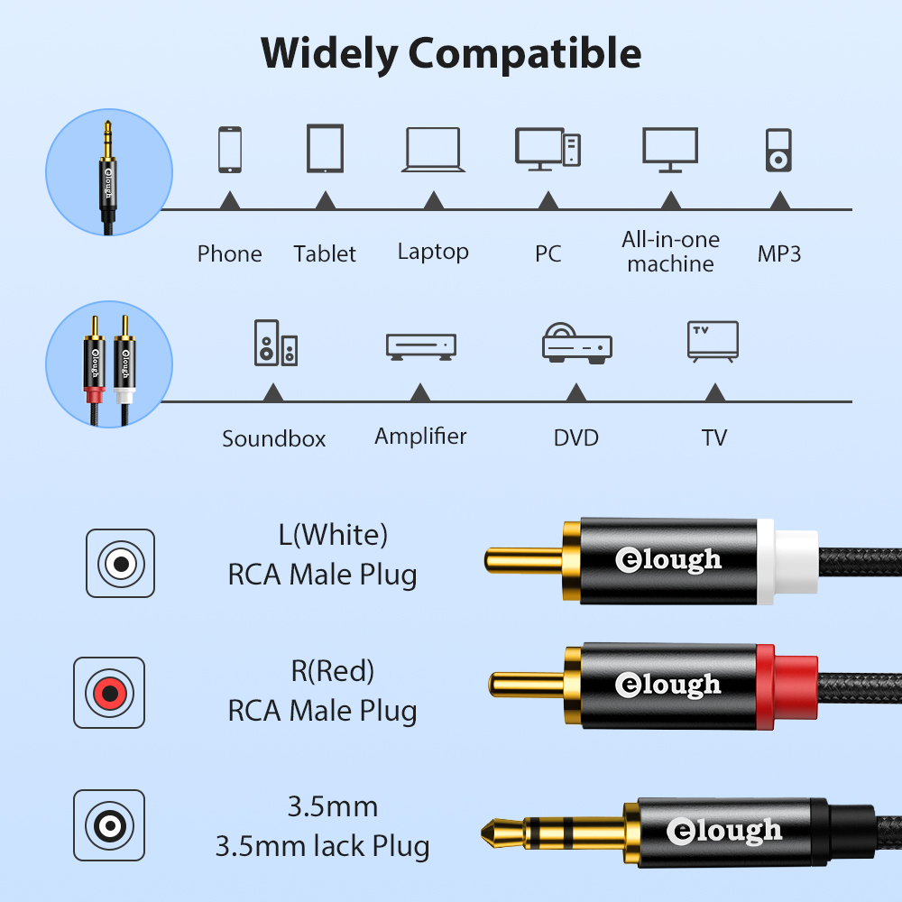 Elough kabel RCA AUX RCA kabel – Home Cinema Tv recenzja i cena